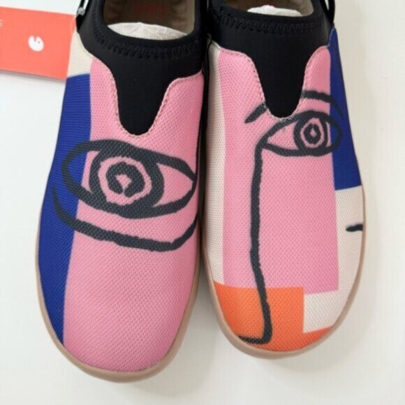 UIN Size 9.5 NWT Slip On Shoes Mesh Comfortable Loafers Look at me Black Mesh - Picture 7 of 11